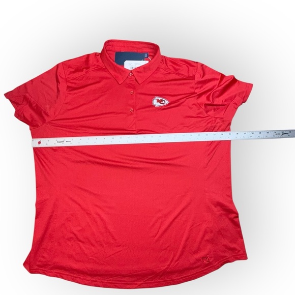 NWT CUTTER & BUCK Women's KC Chiefs Prospect Textured Stretch Polo XXXL - Picture 10 of 14